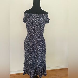 Universal Thread Navy Floral Midi Dress
